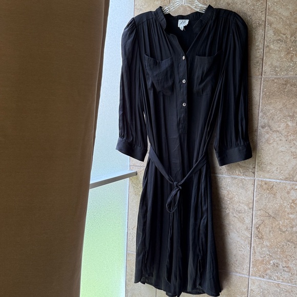 Anthropologie dRA Los Angeles Belted Midi Dress Henley Tunic Pockets Shirttail M - Picture 6 of 14